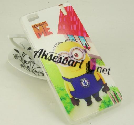 Силиконов калъф / гръб / TPU за Huawei Ascend P8 Lite / Huawei P8 Lite - minion / къща — снимка 2
