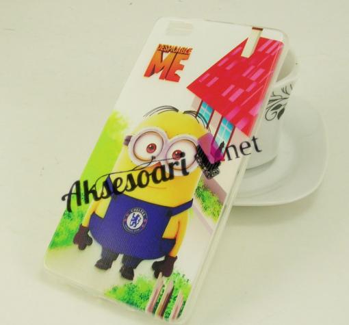 Силиконов калъф / гръб / TPU за Huawei Ascend P8 Lite / Huawei P8 Lite - minion / къща