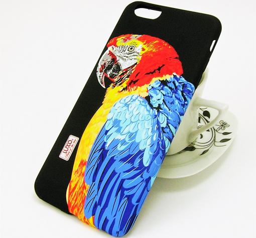 Силиконов калъф / гръб / TPU за Apple iPhone 6 / iPhone 6S - папагал / цветен