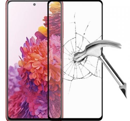 5D full cover Tempered glass Full Glue screen protector Samsung Galaxy S20 FE / Извит стъклен скрийн протектор с лепило от вътрешната страна за Samsung Galaxy S20 FE - черен — снимка 2