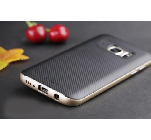 Силиконов гръб SPIGEN SGP Neo Hybrid за Samsung Galaxy S7 G930 - черен / златист кант — снимка 2