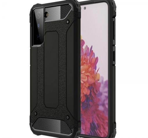 Силиконов гръб TPU Spigen Hybrid с твърда част за Samsung Galaxy S21 Plus - черен