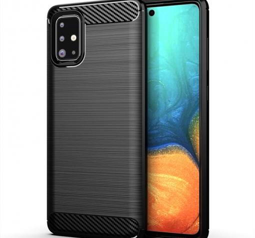 Силиконов калъф / гръб / TPU за Samsung Galaxy A51 - черен / carbon