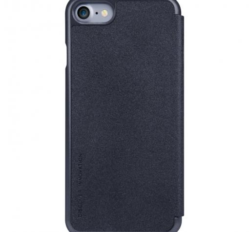 Луксозен кожен калъф Flip тефтер NILLKIN Sparkle за Apple iPhone 7 - черен — снимка 3