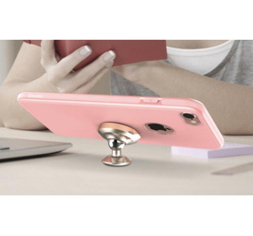 Ултра тънък силиконов калъф / гръб / TPU Ultra Thin Baseus Mystery Case за Apple iPhone 7 - розов — снимка 3