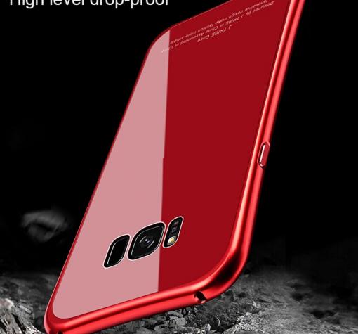 Луксозен стъклен твърд гръб KST Design Series за Samsung Galaxy S8 Plus G955 - червен — снимка 2