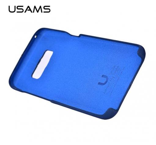 Луксозен кожен гръб USAMS Joe Series за Samsung Galaxy S8 Plus G955 - тъмно син — снимка 3