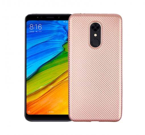 Силиконов калъф / гръб / TPU за Xiaomi Redmi 5 Plus - Rose Gold / Carbon