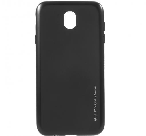 Силиконов калъф / гръб / TPU MERCURY i-Jelly Case Metallic Finish за Samsung Galaxy J7 2017 J730 - черен