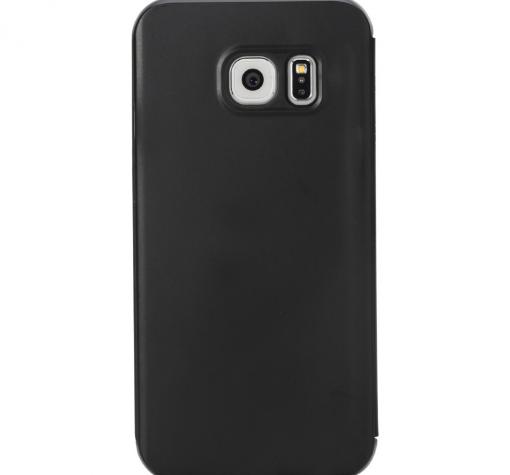 Луксозен кожен калъф тефтер ROCK Delight Series за Samsung Galaxy S6 Edge G925 - черен — снимка 2