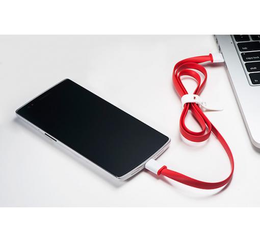 Micro USB кабел за зареждане и пренос на данни с дължина 1m / Type C за Samsung, Huawei, LG, HTC, Sony, Lenovo и други - червен с бяло — снимка 2