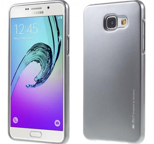 Луксозен силиконов калъф / гръб / TPU MERCURY i-Jelly Case Metallic Finish за Samsung Galaxy A3 2016 A310 - сив
