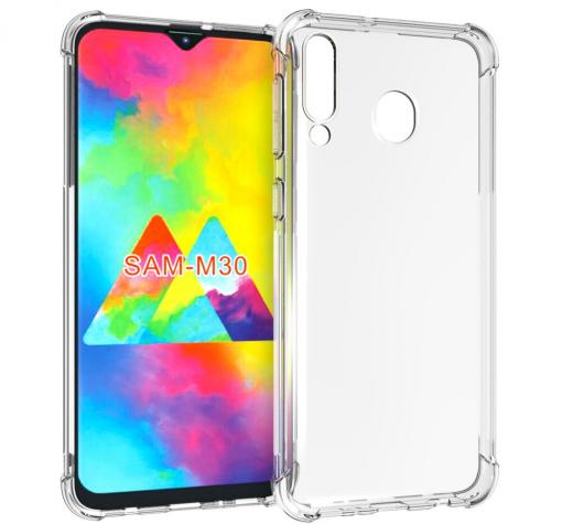 Удароустойчив силиконов калъф за Samsung Galaxy M30 - прозрачен