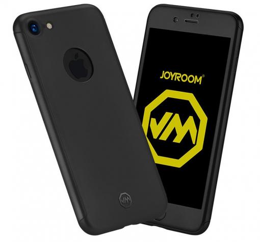 Твърд гръб Magic Skin 360° Joy Room 3in1 за Apple iPhone 6 / iPhone 6S - черен / JR-BR154
