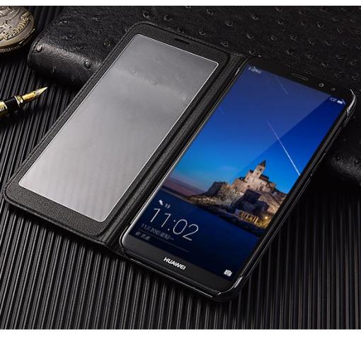 Луксозен кожен калъф Active Flip Cover за Huawei P20 Lite - черен — снимка 3