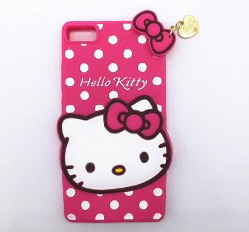 Силиконов калъф / гръб / TPU 3D за Huawei Ascend P8 Lite / Huawei P8 Lite - Hello Kitty / цикламен