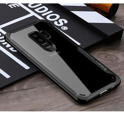 Луксозен твърд гръб със силиконов кант IPAKY за Samsung Galaxy S9 Plus G965 - прозрачен — снимка 2