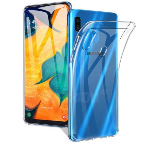 Ултра тънък силиконов калъф / гръб / TPU Ultra Thin за Samsung Galaxy A30 - прозрачен