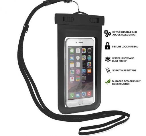 Универсален водоустойчив калъф Waterproof за мобилен телефон - черен — снимка 2