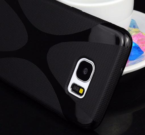 Силиконов калъф / гръб / TPU X Line за Samsung Galaxy S7 G930 / Samsung S7 - черен — снимка 2