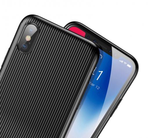 Оригинален  калъф / гръб / TPU Baseus Audio Case за Apple iPhone X - черен — снимка 2