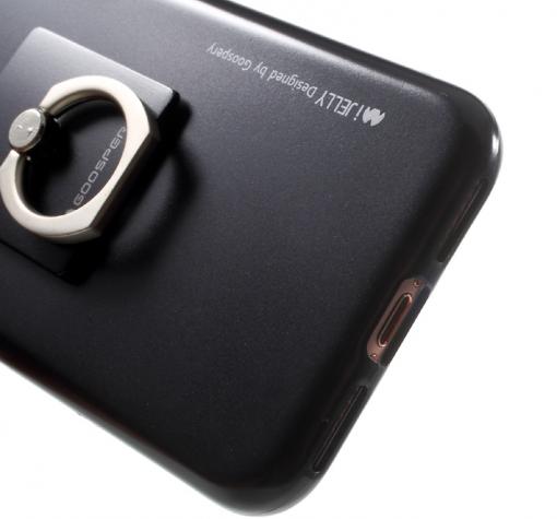 Силиконов калъф / гръб / TPU MERCURY i-Jelly Case със стойка за Apple iPhone 6 / iPhone 6S - черен — снимка 3