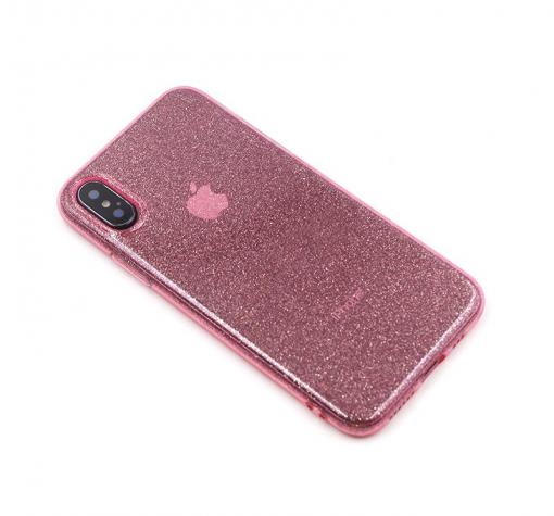 Силиконов калъф / гръб / TPU Bling за Samsung Galaxy M30 - прозрачен / розов / брокат — снимка 3