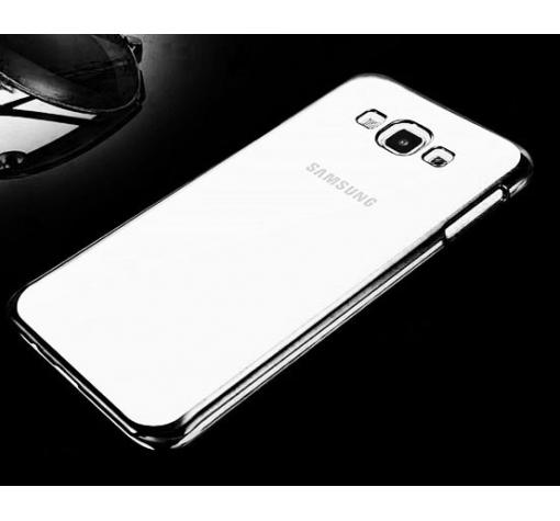 Силиконов калъф / гръб / TPU за Samsung Galaxy J7 / Samsung J7 - прозрачен / черен кант