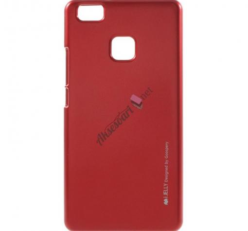 Луксозен силиконов калъф / гръб / TPU MERCURY i-Jelly Case Metallic Finish за Huawei Honor 8 Lite - червен