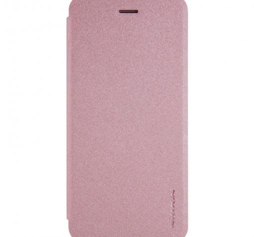 Луксозен кожен калъф Flip тефтер NILLKIN Sparkle за Apple iPhone 7 - Rose Gold — снимка 2