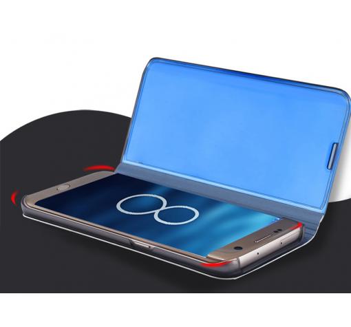 Луксозен калъф Clear View Cover с твърд гръб за Huawei P20 Lite - син — снимка 4