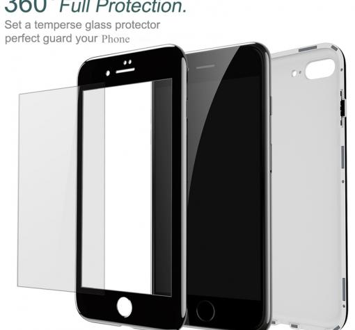 Магнитен калъф Bumper Case 360° FULL със стъклен протектор за Apple iPhone 6 / iPhone 6S - червен — снимка 2