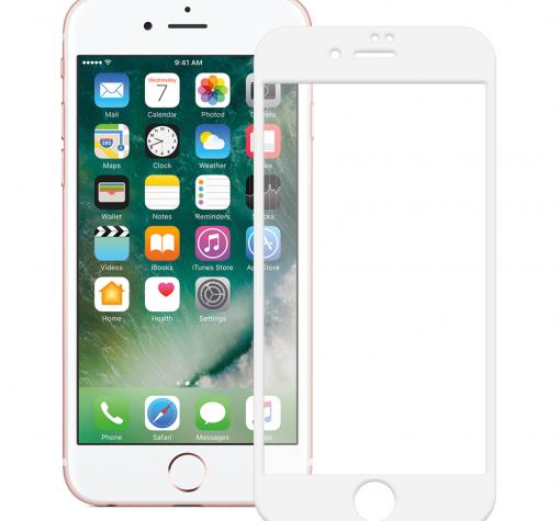 Скрийн протектор извит ТПУ / мек / удароустойчив Full Screen за Apple iPhone 7 Plus / iPhone 8 Plus - бял