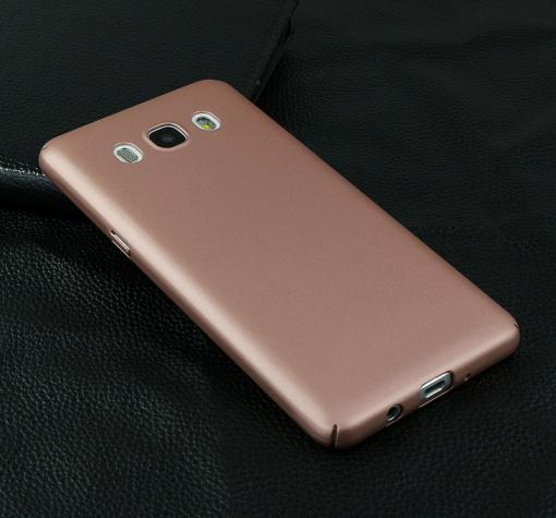 Луксозен твърд гръб за Samsung Galaxy J7 2016 J710 - Rose Gold — снимка 2