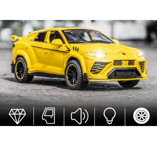 Метална кола с отварящи се врати и капаци Lamborgini Urus 1:32 — снимка 4