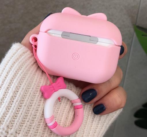 Силиконов калъф за AirPods Pro - Pink Ducky — снимка 2