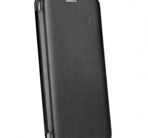 Луксозен кожен калъф Flip тефтер със стойка OPEN за Huawei P20 Lite - черен