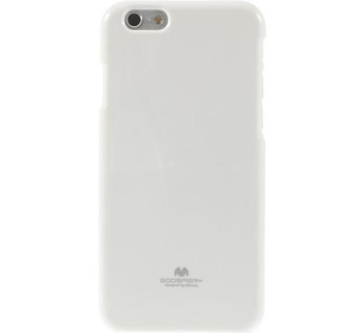 Луксозен силиконов калъф / гръб / TPU Mercury GOOSPERY Jelly Case за Apple iPhone 6 4.7" - бял — снимка 2
