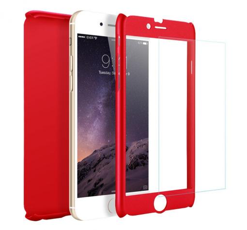 Твърд гръб Magic Skin 360° FULL за Apple iPhone 6 / iPhone 6S - червен