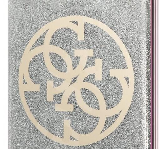 Оригинален силиконов гръб Guess Glitter за Samsung Galaxy S20 Plus - прозрачен / брокат — снимка 2