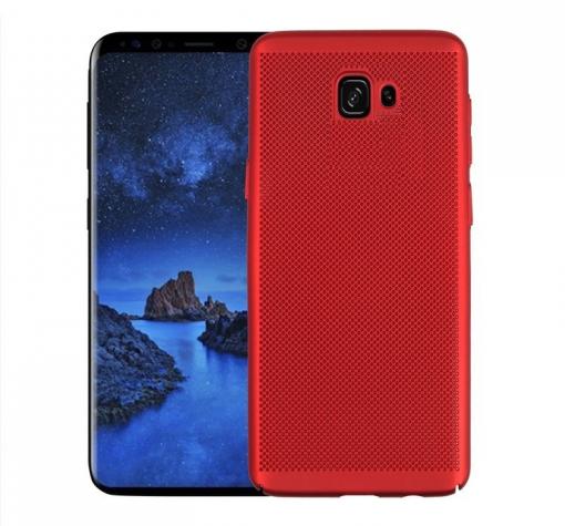 Луксозен твърд гръб за Samsung Galaxy J4 Plus 2018 - червен / Grid