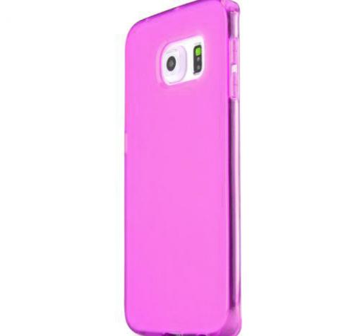 Силиконов калъф / гръб / TPU за Samsung Galaxy S6 Edge G925 - розов / гланц — снимка 2
