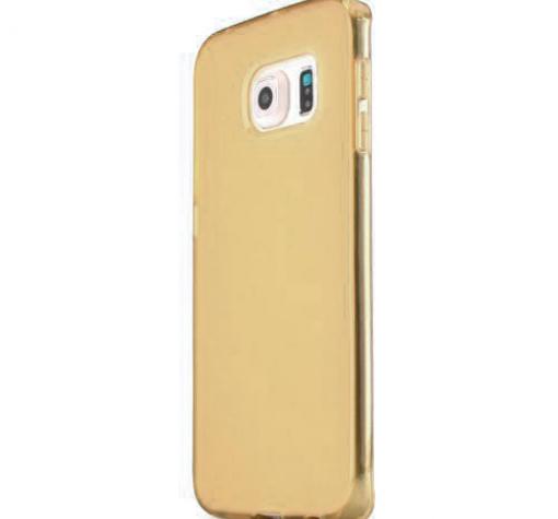 Силиконов калъф / гръб / TPU за Samsung Galaxy S6 Edge G925 - златист / гланц — снимка 2
