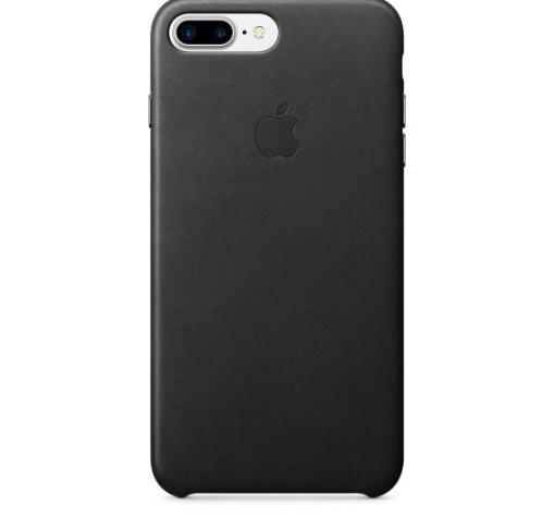 Оригинален силиконов калъф / гръб / TPU за Apple iPhone 7 Plus - черен с кожа