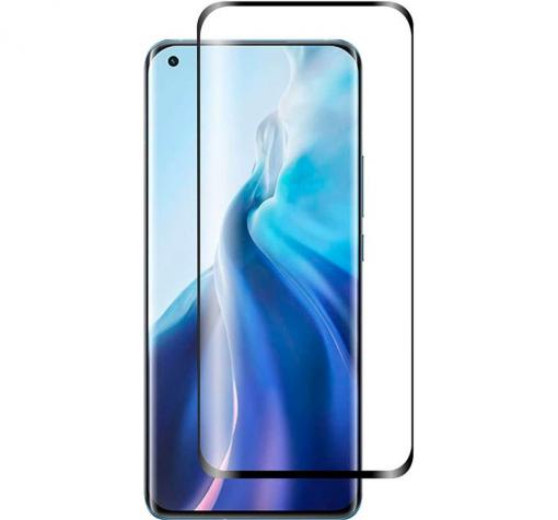 5D full cover Tempered glass Full Glue screen protector Xiaomi Mi 11 Pro / Извит стъклен скрийн протектор с лепило от вътрешната страна за Xiaomi Mi 11 Pro - черен — снимка 2