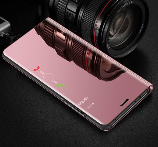 Луксозен калъф Clear View Cover с твърд гръб за Xiaomi Mi A2 / Mi 6X - Rose Gold — снимка 2