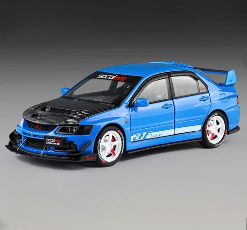 Метална кола с отварящи се врати светлини и звуци Mitsubishi Lancer Evolution 1:24 — снимка 3