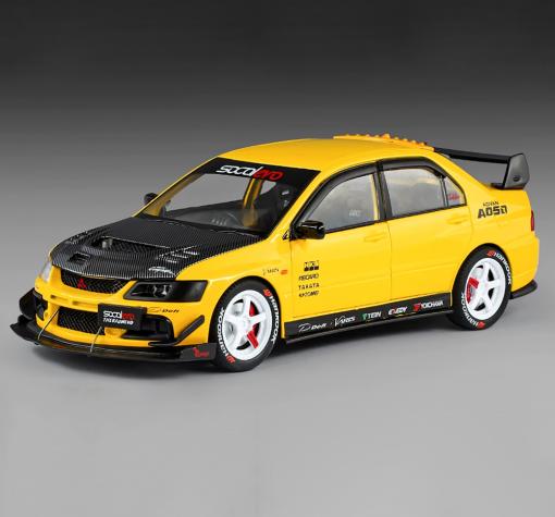 Метална кола с отварящи се врати светлини и звуци Mitsubishi Lancer Evolution 1:24 — снимка 2