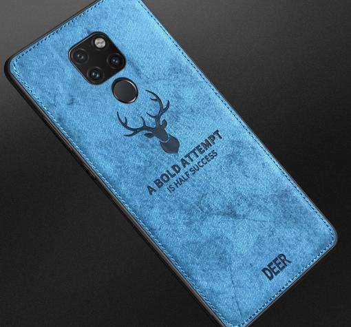 Луксозен гръб Deer за Huawei Mate 20 - син — снимка 2