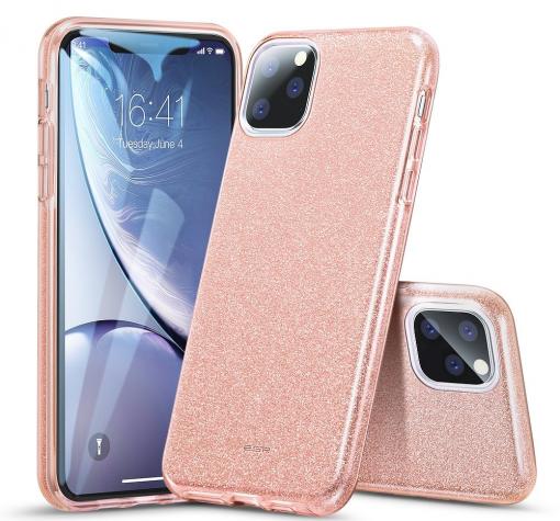 Силиконов калъф / гръб / TPU за Samsung Galaxy A72 / A72 5G - розов / брокат